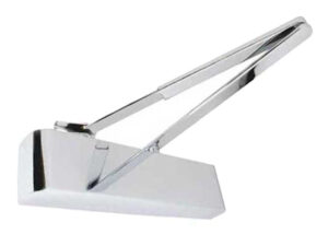 Frelan Hardware Contract Size 2-4 Overhead Door Closer With Matching Arm, Polished Nickel