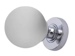 Frosted Ball Glass Mortice Door Knobs Polished Chrome