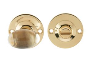 Frelan Hardware Glass Bathroom Turn & Release (36Mm Rose Diameter), Polished Brass