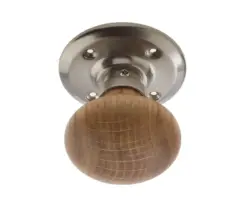 French Oak Mortice Door Knob Satin Nickel