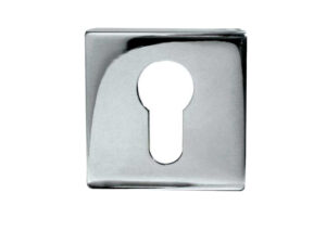 Frelan Hardware Euro Profile Square Escutcheon (52Mm X 52Mm X 7Mm), Polished Stainless Steel