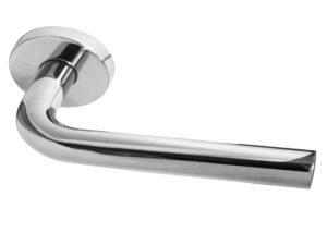 Radium Door Handle On Rose Grade 304 Polished Stainless Steel