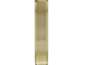 Frelan Hardware Reeded Fingerplate (305Mm X 75Mm), Polished Brass