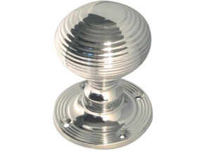 Reeded Mortice Door Knob Polished Chrome