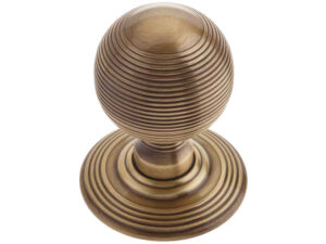 Reeded Mortice Door Knob Antique Bronze