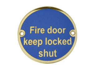 Frelan Hardware Fire Door Keep Locked Shut (75Mm Diameter), Polished Brass