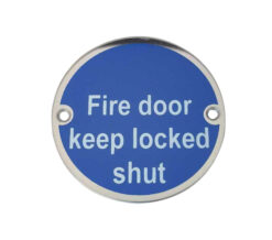 Frelan Hardware Fire Door Keep Locked Shut (75Mm Diameter), Polished Stainless Steel