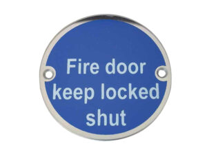 Frelan Hardware Fire Door Keep Locked Shut (75Mm Diameter), Polished Stainless Steel