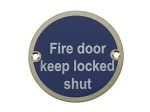 Frelan Hardware Fire Door Keep Locked Shut (75Mm Diameter), Satin Stainless Steel