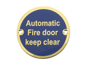 Frelan Hardware Automatic Fire Door Keep Clear (75Mm Diameter), Polished Brass