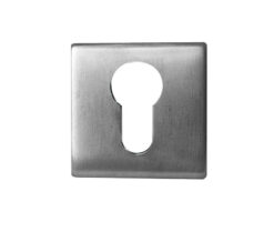 Frelan Hardware Euro Profile Square Escutcheon (52Mm X 52Mm X 7Mm), Satin Stainless Steel