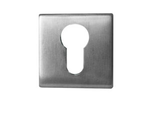 Frelan Hardware Euro Profile Square Escutcheon (52Mm X 52Mm X 7Mm), Satin Stainless Steel