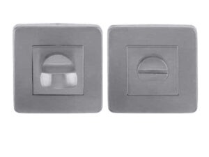 Frelan Hardware Square Bathroom Turn & Release (52Mm X 7Mm), Satin Stainless Steel