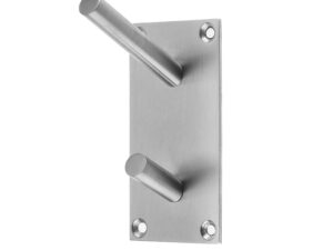 Frelan Hardware Hat & Coat Hook On Backplate, Satin Stainless Steel