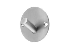 Frelan Hardware Round Single Robe Hook, Satin Stainless Steel