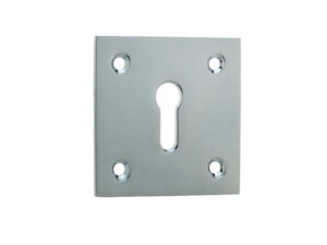 Frelan Hardware Standard Profile Square Escutcheon, Polished Chrome