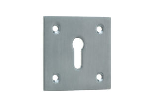 Frelan Hardware Standard Profile Square Escutcheon, Satin Chrome