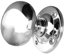 Mushroom Mortice Door Knob Polished Chrome