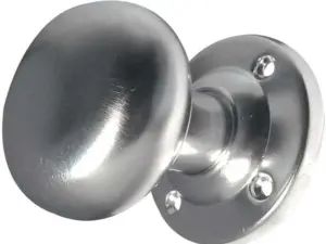 Mushroom Mortice Door Knob Satin Chrome