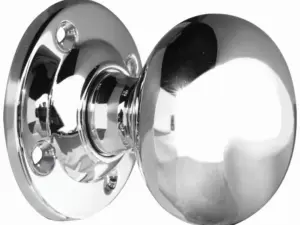 Mushroom Mortice Door Knob Polished Chrome