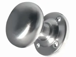 Mushroom Mortice Door Knob Satin Chrome