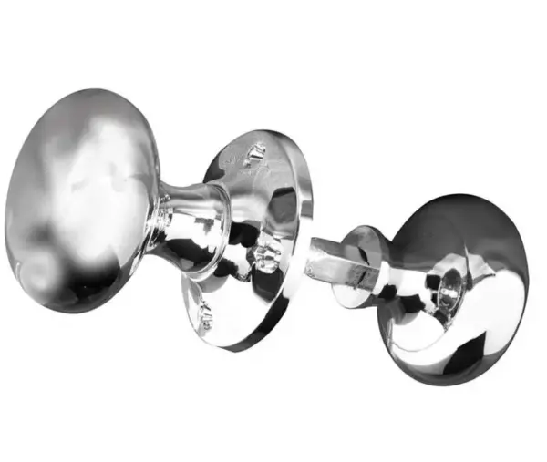 Mushroom Rim Door Knob Polished Chrome