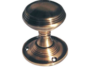 Frelan Hardware Lined Mortice Door Knob, Antique Brass