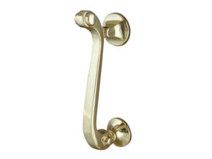 Frelan Hardware Scroll Door Knocker, Polished Brass