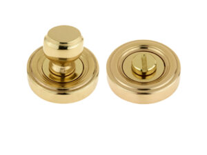 Frelan Hardware Parisian Bathroom Turn & Release, Polished Brass