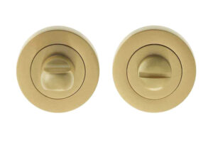 Frelan Hardware Bathroom Turn & Release (50Mm X 10Mm), Satin Brass