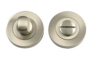 Frelan Hardware Bathroom Turn & Release (50Mm X 10Mm), Satin Nickel