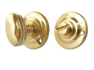 Frelan Hardware Round Bathroom Turn & Release (40Mm Diameter), Polished Brass