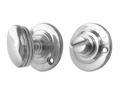 Frelan Hardware Round Bathroom Turn & Release (40Mm Diameter), Polished Chrome