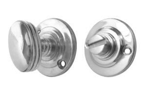 Frelan Hardware Round Bathroom Turn & Release (40Mm Diameter), Polished Chrome