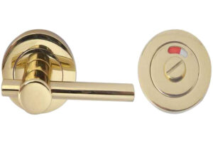 Frelan Hardware Easy Bathroom Turn & Release With Indicator (50Mm X 10Mm), Polished Brass