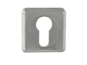 Frelan Hardware Euro Profile Square Escutcheon, Satin Chrome