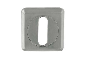 Frelan Hardware Standard Profile Square Escutcheon, Satin Chrome