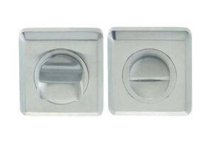 Frelan Hardware Square Bathroom Turn & Release (50Mm X 10Mm), Satin Chrome