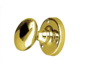 Kontrax Oval Mortice Door Knob Polished Brass