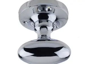 Kontrax Oval Mortice Door Knob Polished Chrome