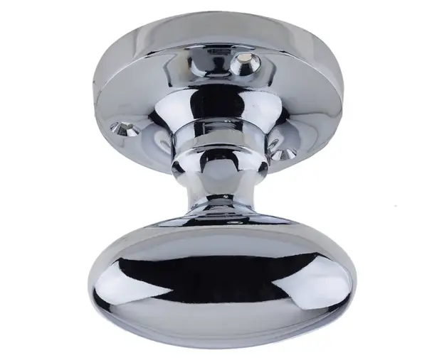 Kontrax Oval Mortice Door Knob Polished Chrome