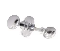 Oval Rim Door Knob Polished Chrome