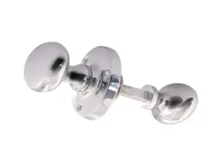 Oval Rim Door Knob Polished Chrome