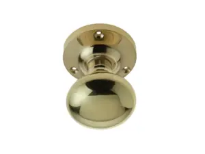 Kontrax Mushroom Mortice Door Knob Polished Brass