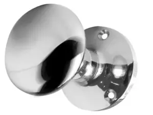 Kontrax Mushroom Mortice Door Knob Polished Chrome