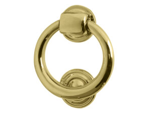 Frelan Hardware Ring Door Knocker (105Mm Diameter), Polished Brass