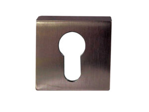 Frelan Hardware Euro Profile Square Escutcheon, Dark Bronze