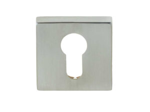 Frelan Hardware Euro Profile Square Escutcheon, Satin Chrome