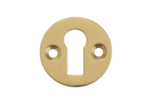 Frelan Hardware Standard Profile Round Escutcheon, Polished Brass