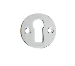 Frelan Hardware Standard Profile Round Escutcheon, Polished Chrome